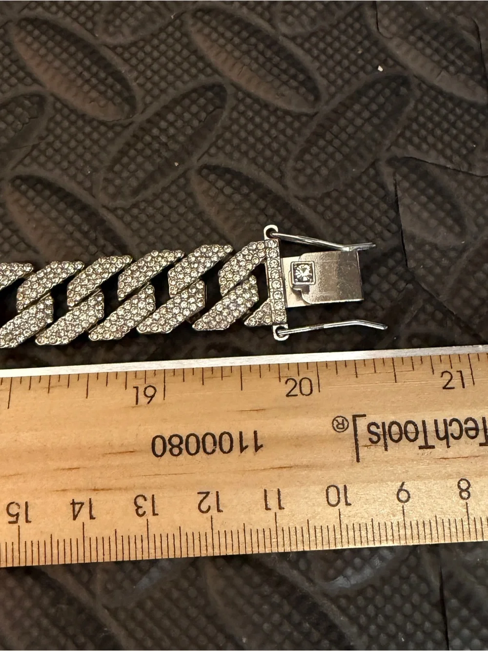 Iced Out‎ Miami Cuban Link Necklace Silver Tone Hip Hop  20” x 15mm Heavy Chain